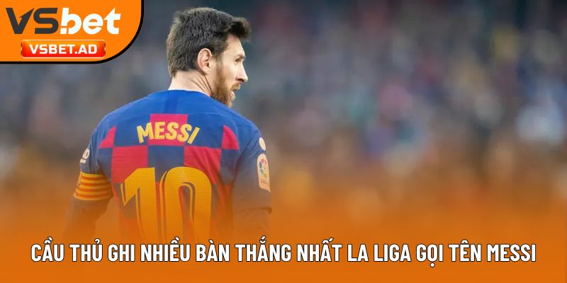 Cầu thủ ghi nhiều bàn thắng nhất La Liga gọi tên Messi